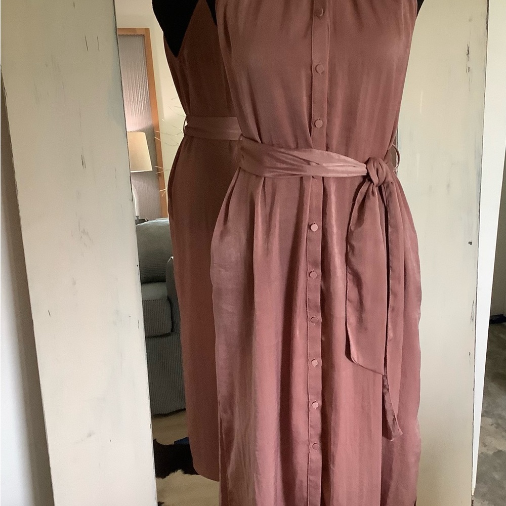 Zara Pink Midi Sundress Sleeveless Halter